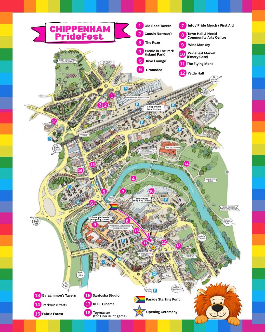 Pridefest map